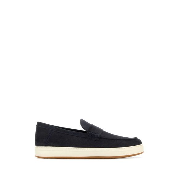 Hogan Men Dark Blue Suede Loafers